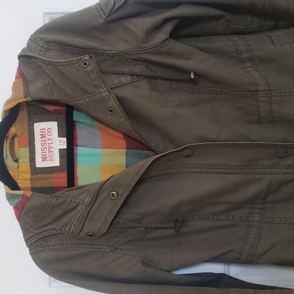 MOSSIMO Green Canvas Utility Jacket Military - Picture 7 of 13